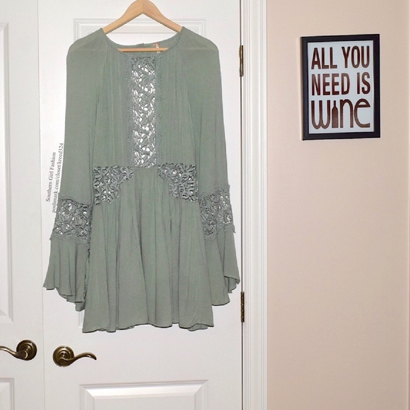 Free People Dresses & Skirts - FREE PEOPLE Woven Dress Intricate Mini Swing Tunic